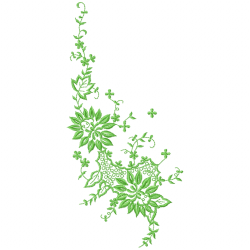 Flowers And Tree Embroidery Design 11
